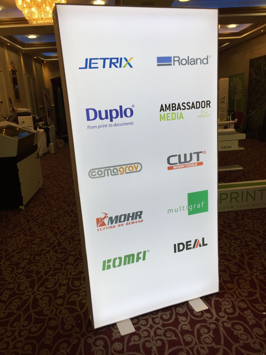PrintXL brand stand